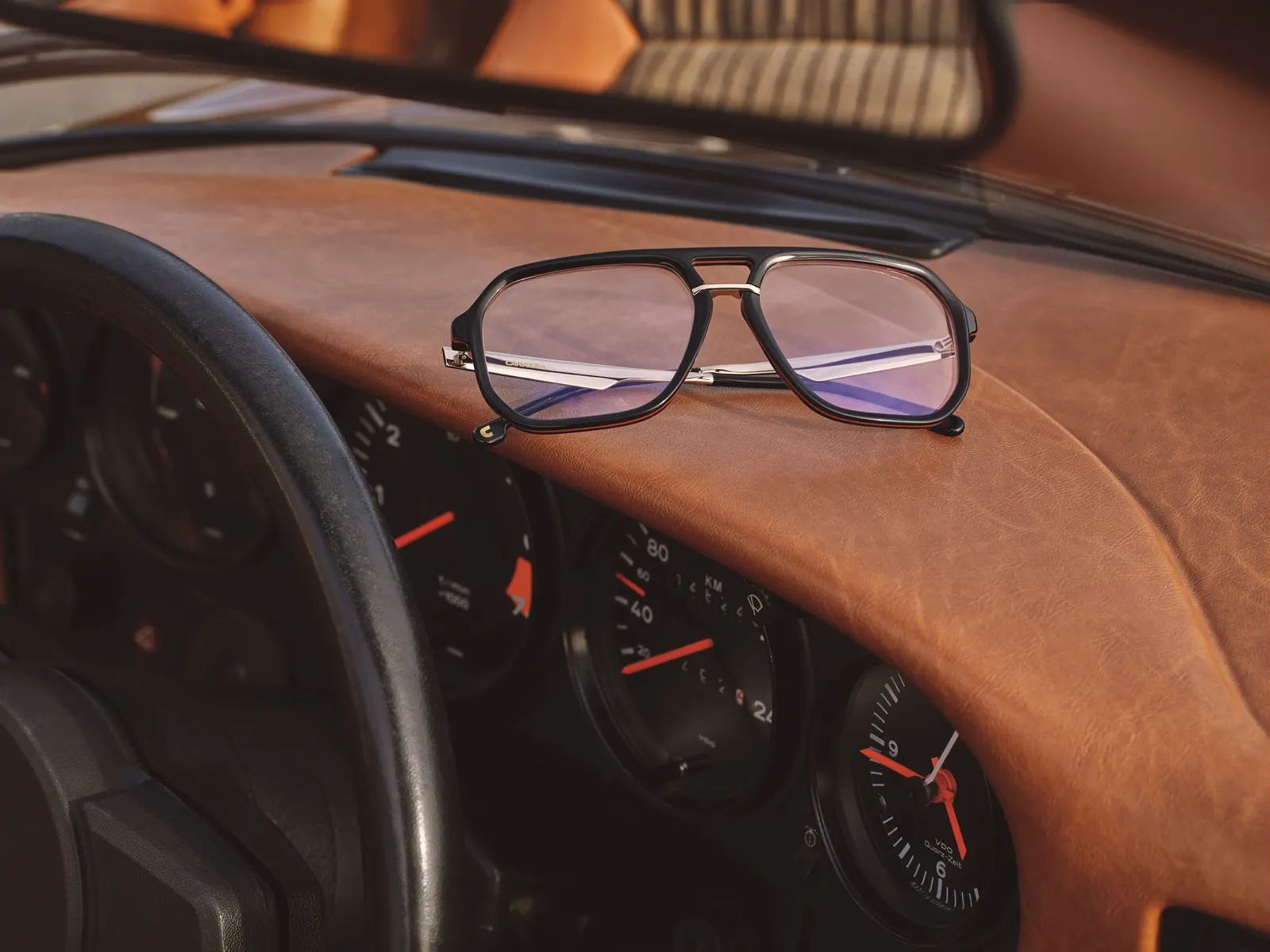 Gafas Carrera Victory C23 aviador con varilla dorada