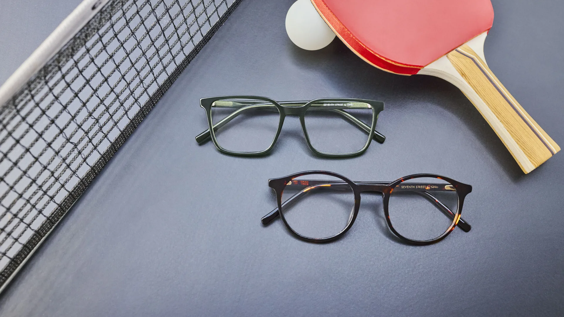 Safilo SL 7A-138 y SL S-355 composición artística con pinceles y acuarelas